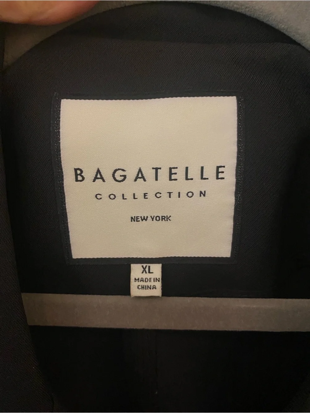 bagatelle Black Double-Breasted Trench Coat with Belt